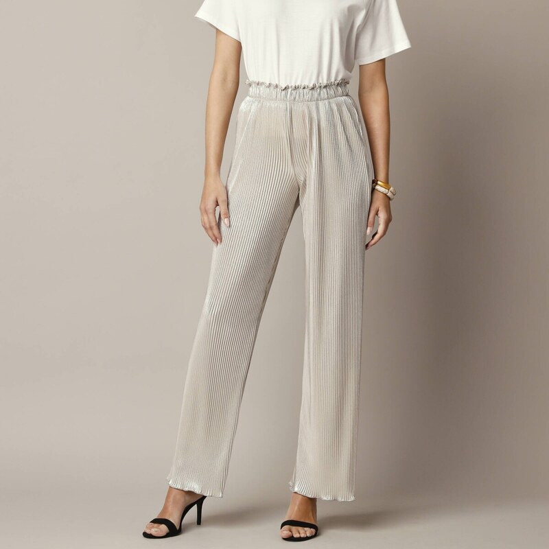 Široké plisované nohavice zlatá 044 Blancheporte 62884875