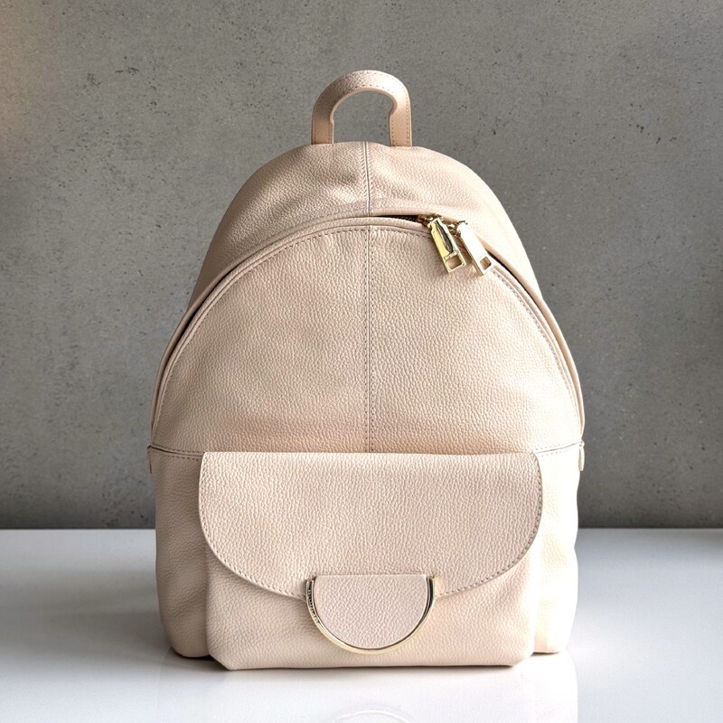 Kožený ruksak CROMIA Jiama krémový 62885026