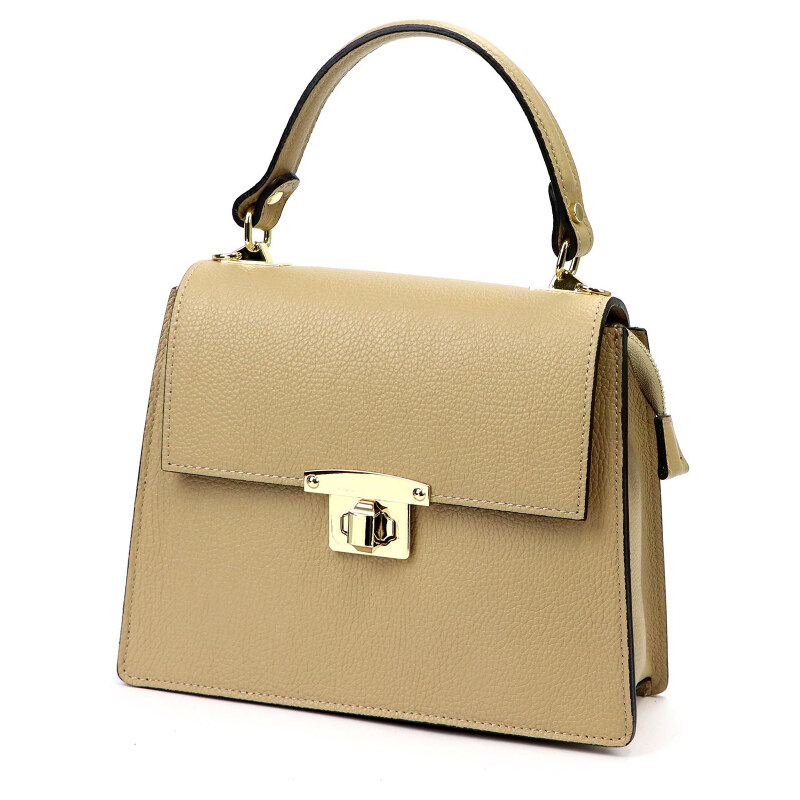 Kožená kabelka Luka béžová KZ56926 62885768