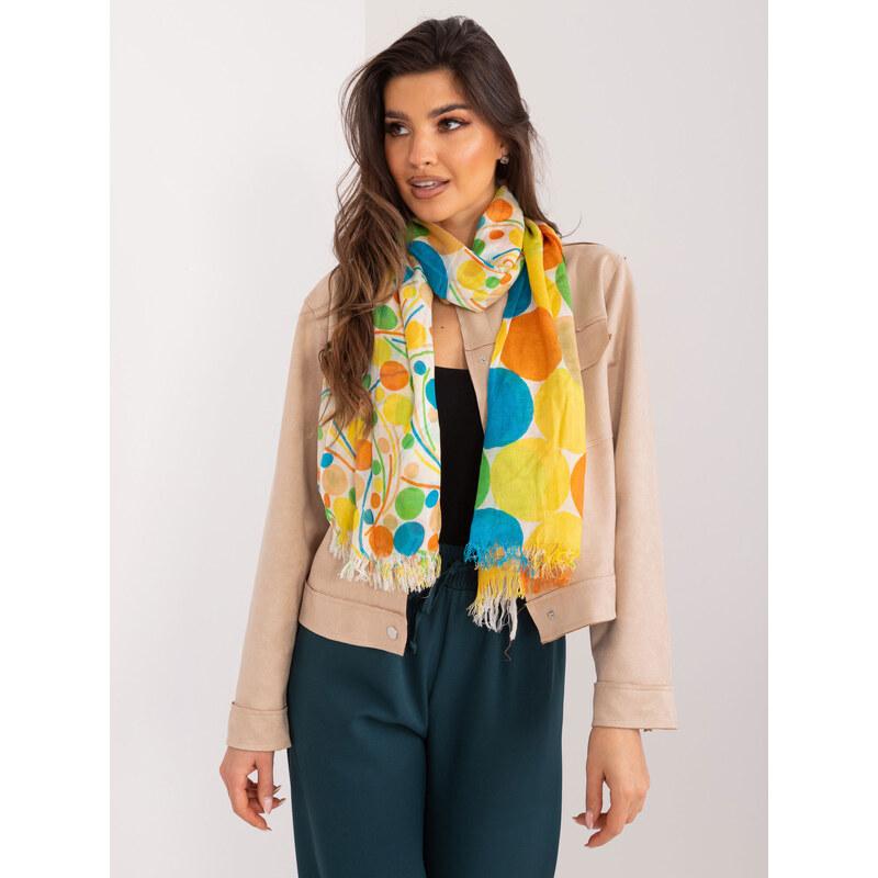 BASIC Biela šatka s farebnými bodkami -AT-CH-F84005.27-white 49925916