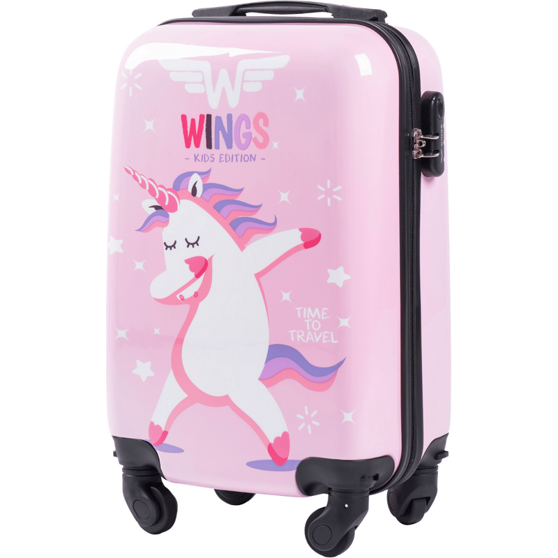 WINGS Ružový detský kufor UNICORN, veľ. XS KD01 JAY, UNICORN XS 57955055