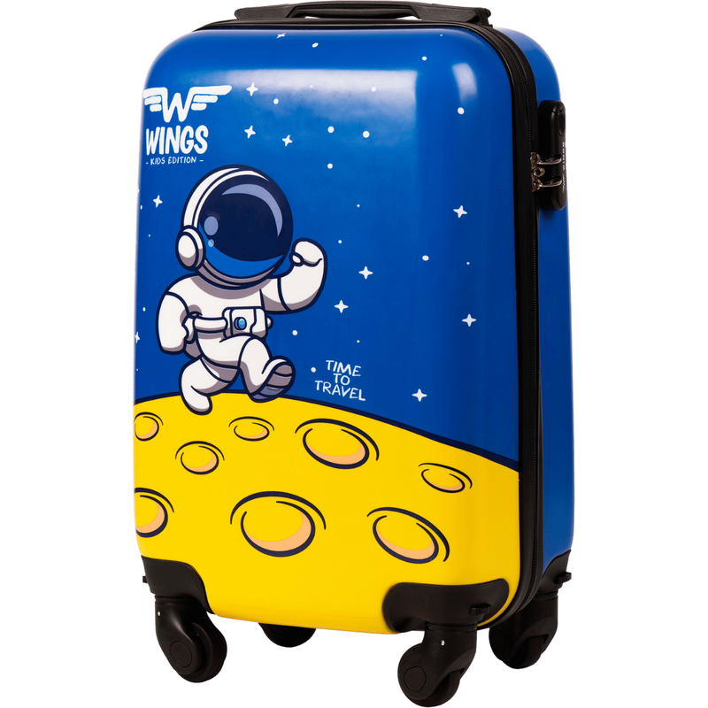 WINGS Modro-žltý detský kufor Astronaut veľ. XS KD01 JAY, BLUE 62886682