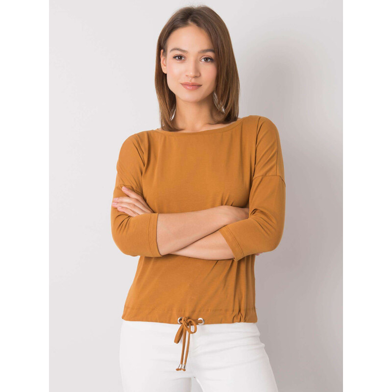 BASIC Svetlo hnedé dámske tričko RV-BZ-4691.37P-brown 24550707