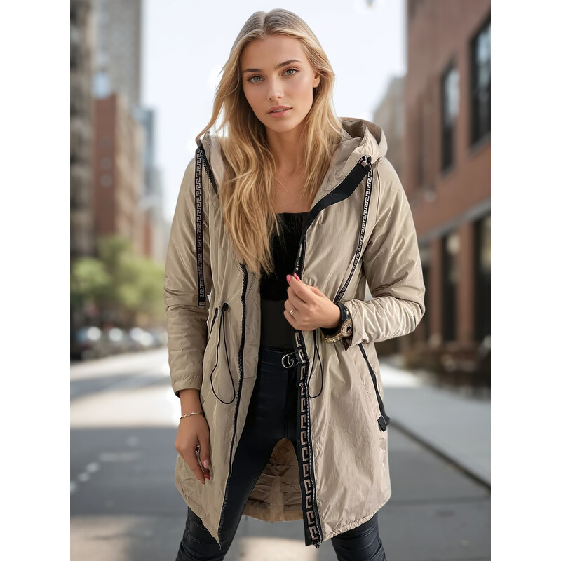 BASIC Béžová prechná parka VERONI TY3213 35600181