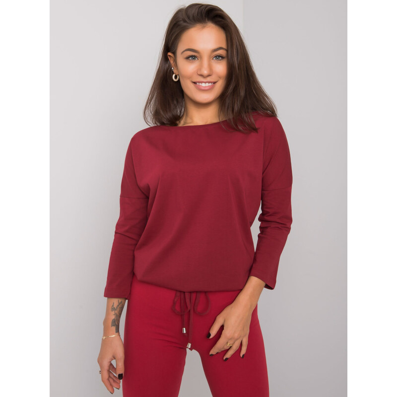 BASIC Dámske bordové tričko na utiahnutie v páse RV-BZ-4691.43P 18837107