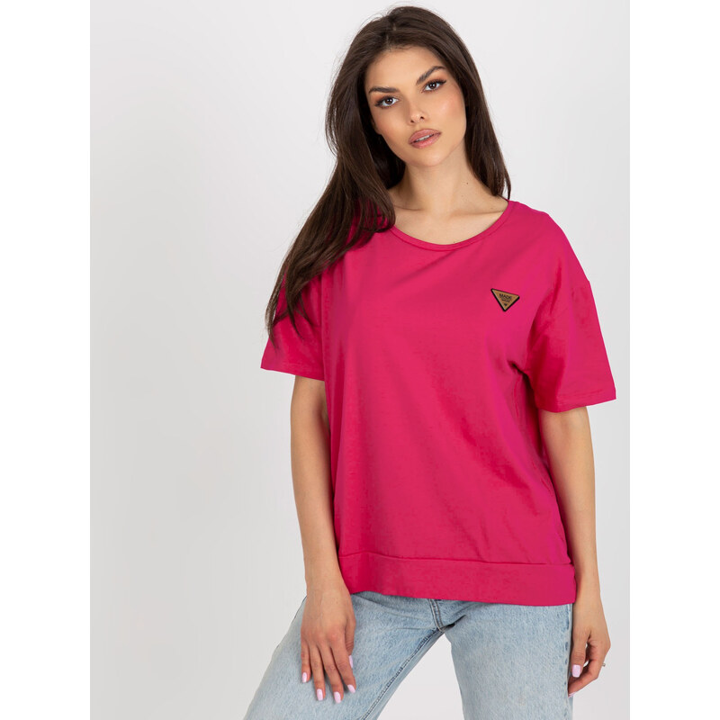 RELEVANCE Tmavoružové dámske tričko s okrúhlym výstrihom RV-BZ-8826.22 57952102