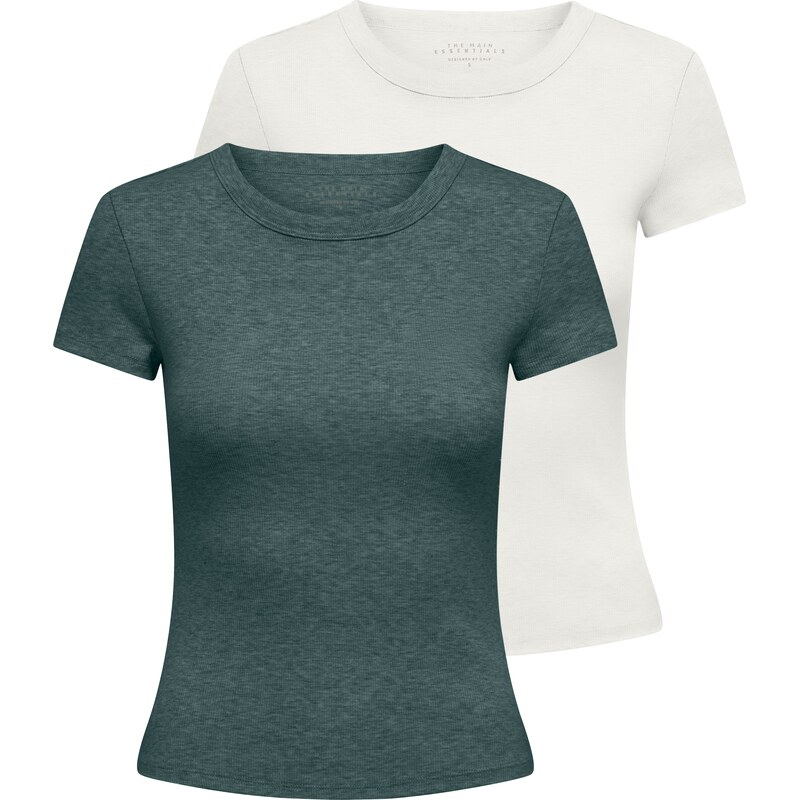 ONLY Tričko ONLEASY jedľová / biela 62890460