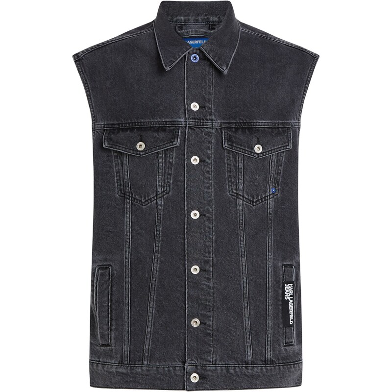 KARL LAGERFELD JEANS Vesta kráľovská modrá / čierna / čierny denim 62890734