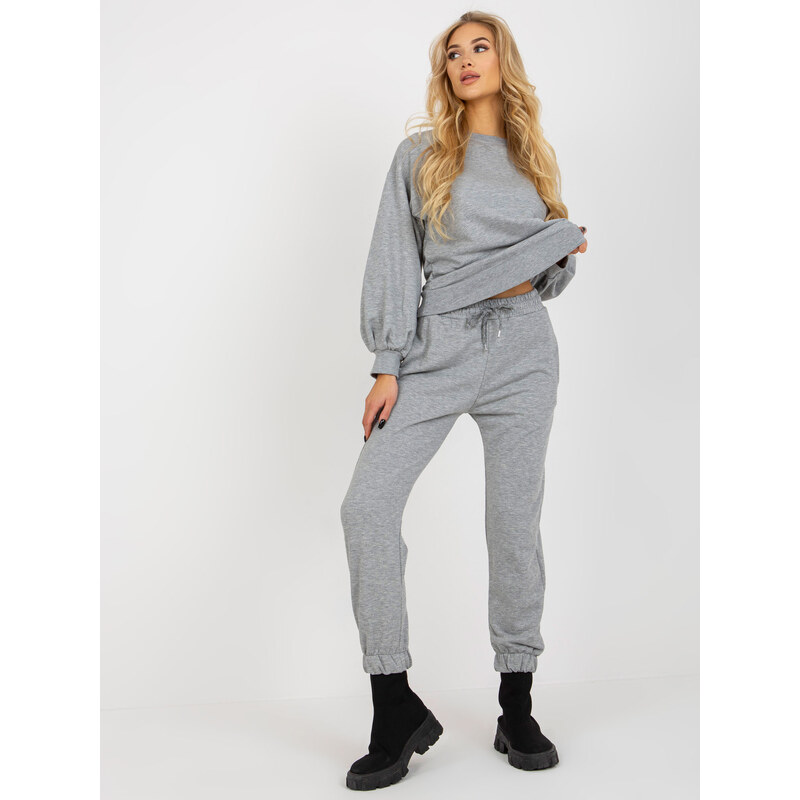 BASIC Sivá súprava s prestrihom na chrbte -EM-KMPL-637.26P-grey 37327589