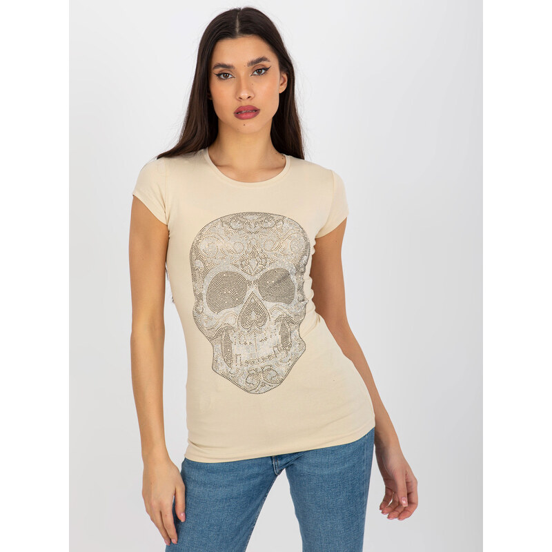 BASIC Béžové tričko s aplikáciou EM-TS-HS-21-532.22P-beige 38139317