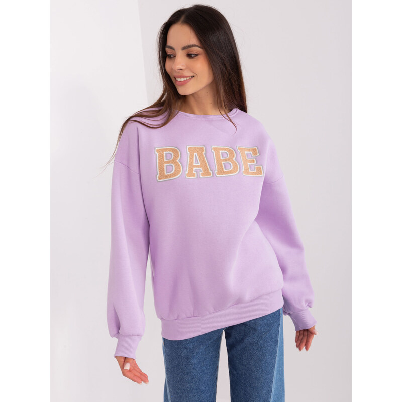 BASIC Svetlofialová oversize mikina BABE EM-BL-617-11.32-light violet 45852761