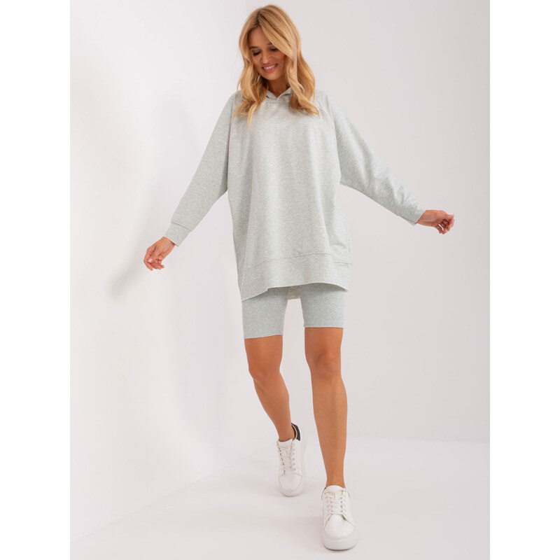 BASIC Svetlosivý dámsky športový set s dlhou mikinou EM-KMPL-829.70 61532052