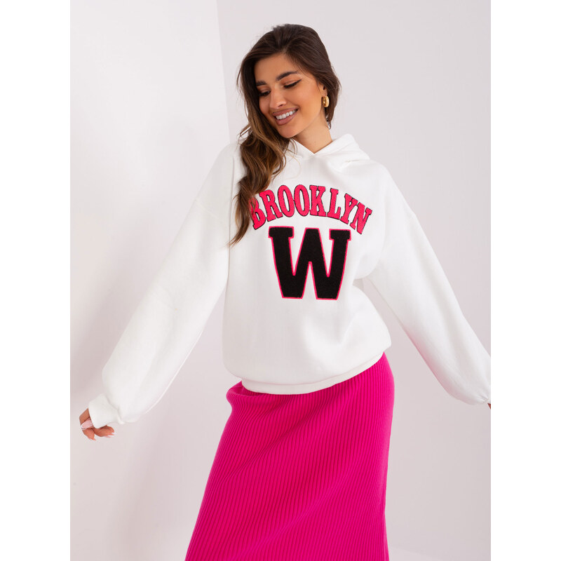 BASIC Biela mikina s nápisom Brooklyn EM-BL-656-3.99P-white 46603179