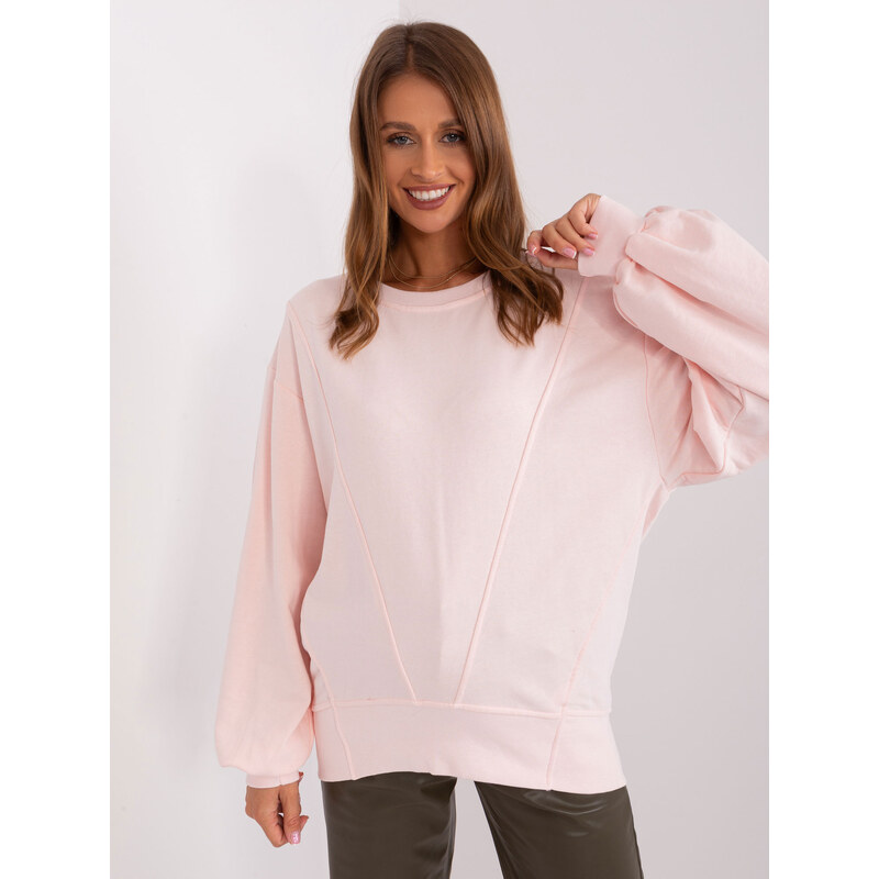 BASIC Svetloružová široká mikina EM-BL-716.14-light blue 46506498