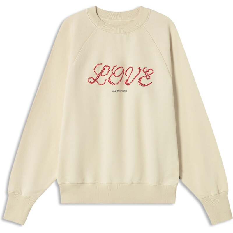 Thinking MU Mikina LOVE HEART šedobiela 63159315