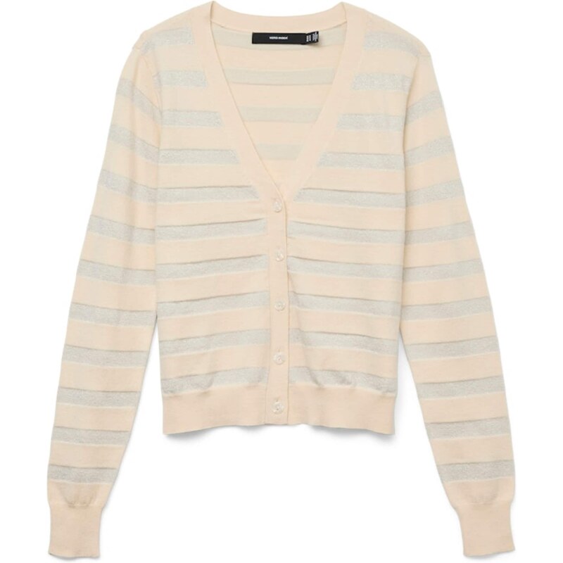 VERO MODA Kardigán VMHAPPYSHINE krémová / tmelová 63162156