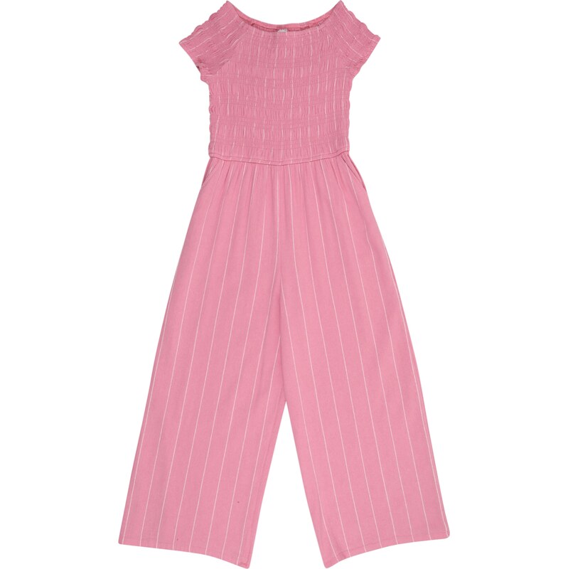 Abercrombie & Fitch Overal ružová / biela 63166112