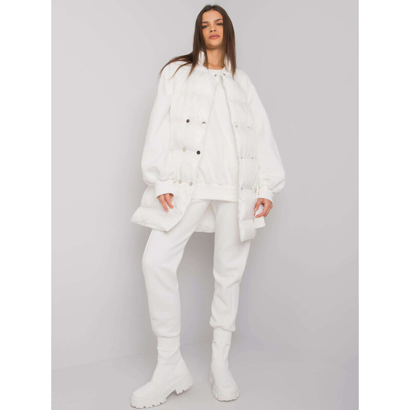 BASIC Smotanový dámsky komplet teplákovky a vesty -EM-KMPL-646.96P 28611538