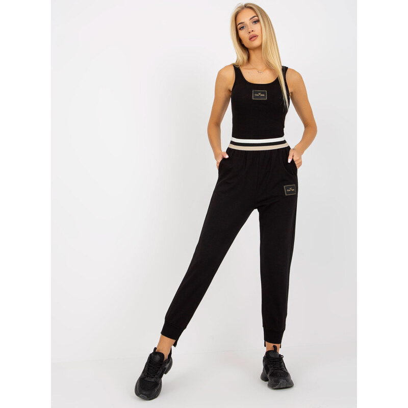 BASIC Čierne pohodlné tepláky TW-DR-OB030.57-black 33971640