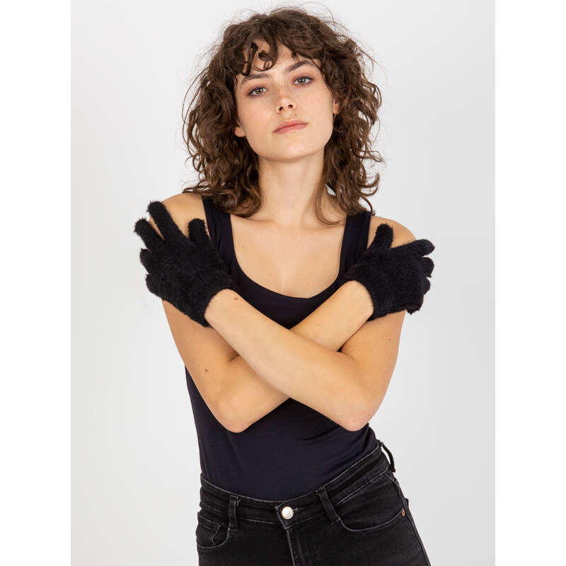 BASIC Čierne hebké rukavice -AT-RK-ST-59.34-black 37335670