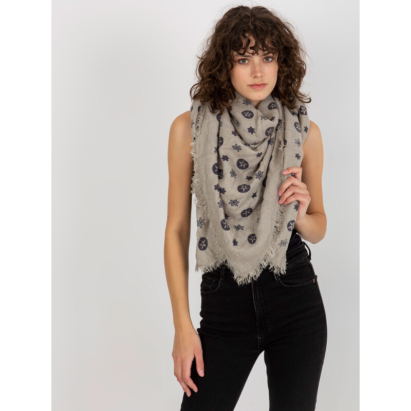 BASIC Sivý šál so vzorom AT-CH-23503-1.89-grey 38119937