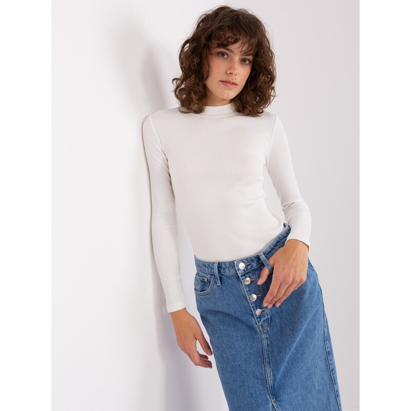 BASIC FEEL GOOD Smotanové tričko so stojačikom RV-BZ-9205.08P-ecru 46782120