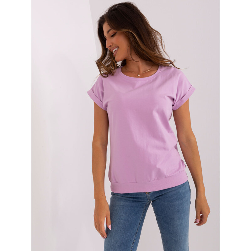 RELEVANCE Fialové tričko so srdcom na chrbte -RV-BZ-8836.86-light 57952492