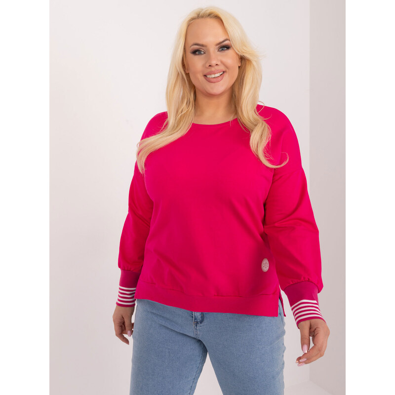 RELEVANCE Tmavoružové tričko s dlhým rukávom RV-BZ-9145.02-dark pink 57954955