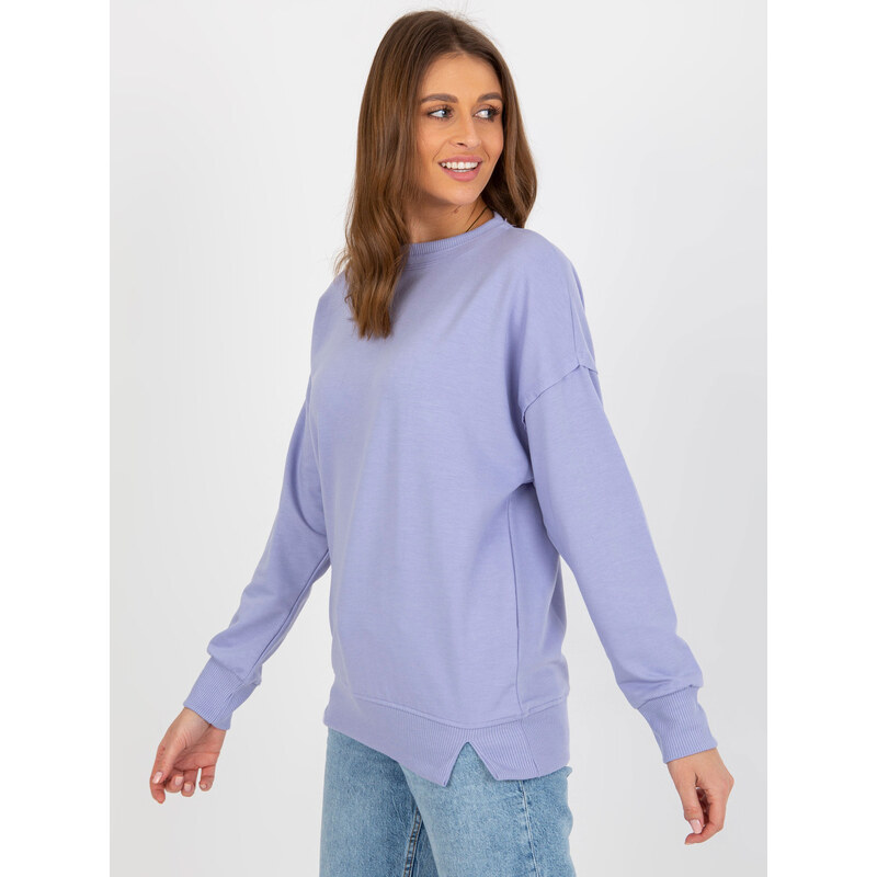 BASIC Svetlofialová jednofarebná mikina bez kapucne MA-BL-1809002.29P 39278878