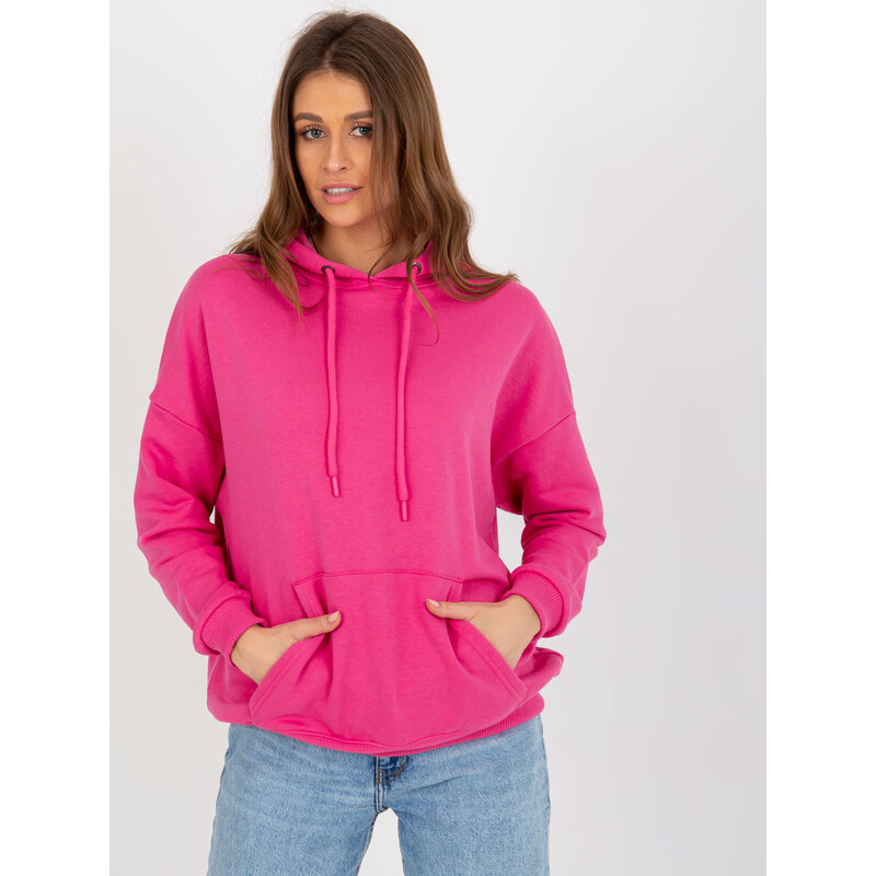 BASIC Fuchsiová mikina s kapucňou a klokaním vreckom MA-BL-2210024.34P 39300404