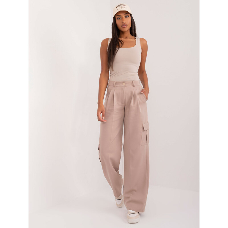 BASIC BÉŽOVÉ DÁMSKE CARGO NOHAVICE -LK-SP-509641.95-beige 52673180