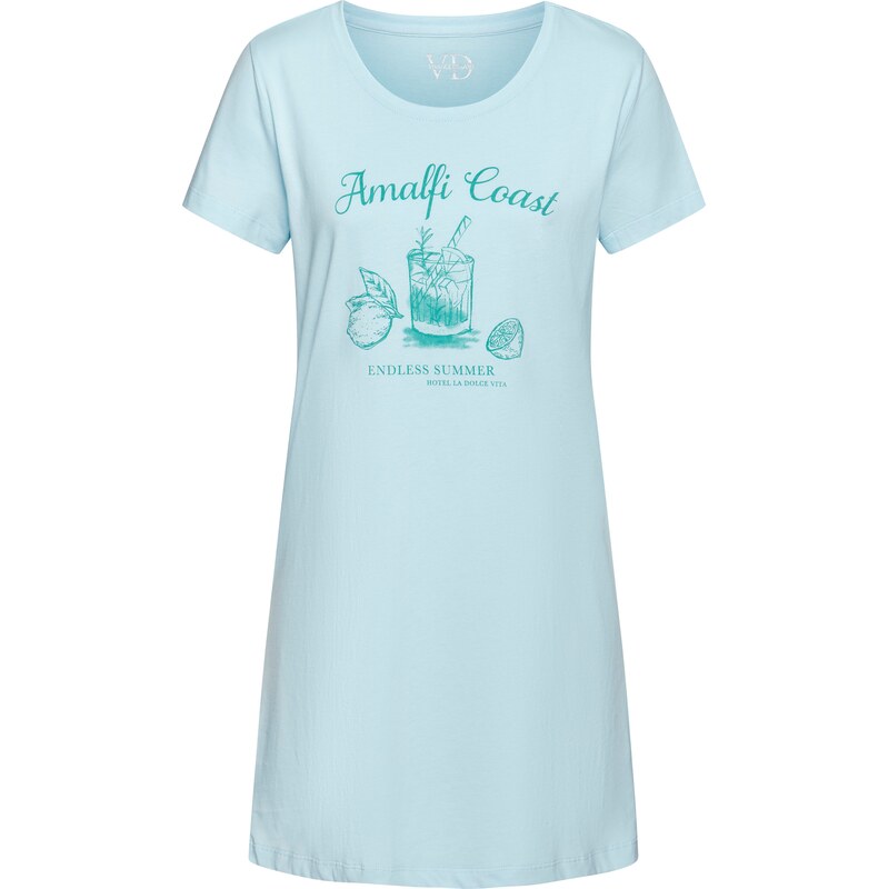 VIVANCE Nočná košieľka Dreams svetlomodrá / petrolejová 63156478