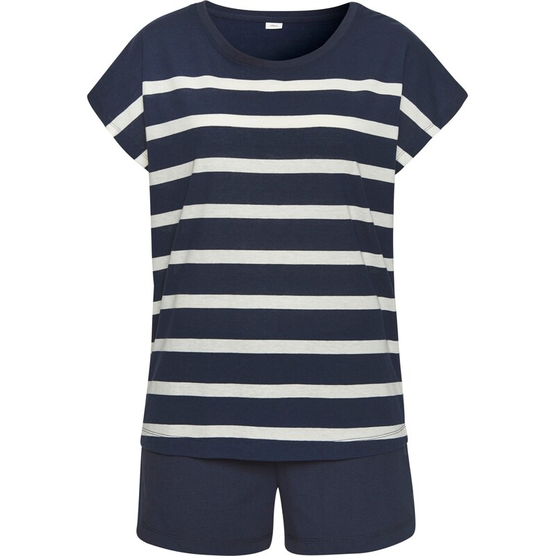 s.Oliver Kraťasy tmavomodrá / šedobiela 62899734