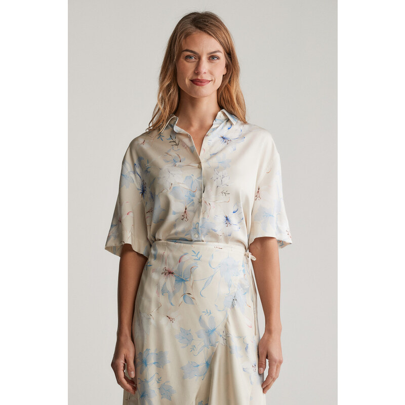 KOŠEĽA GANT REL FLORAL PRINT SS SHIRT PUTTY 62904074