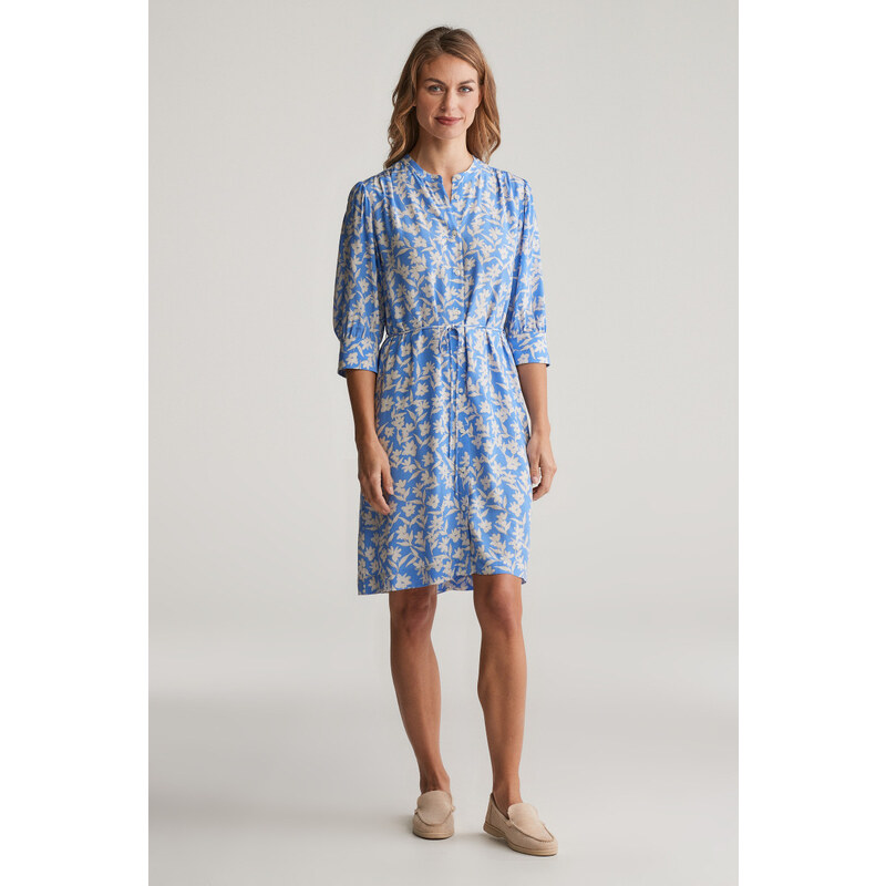 ŠATY GANT REG FLORAL PRINT SS SHIRT DRESS PERFECT BLUE 62904081