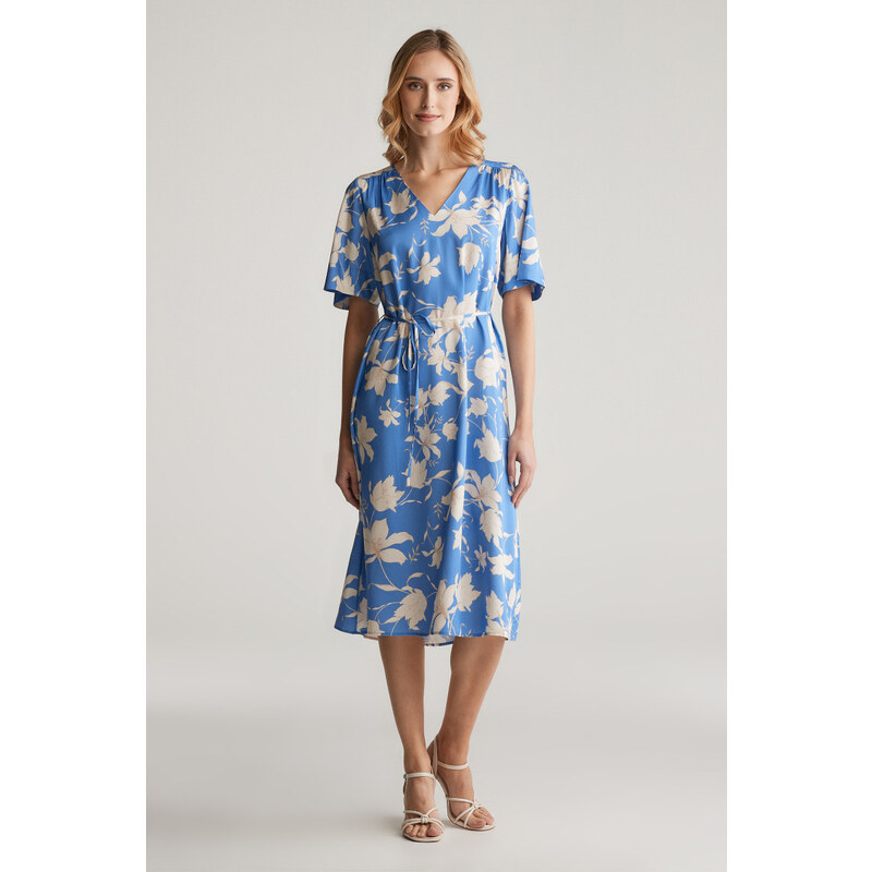 ŠATY GANT REL FLORAL PRINT SS DRESS PERFECT BLUE 62904083