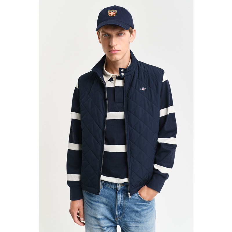 VESTA GANT QUILTED WINDCHEATER VEST EVENING BLUE 63284165