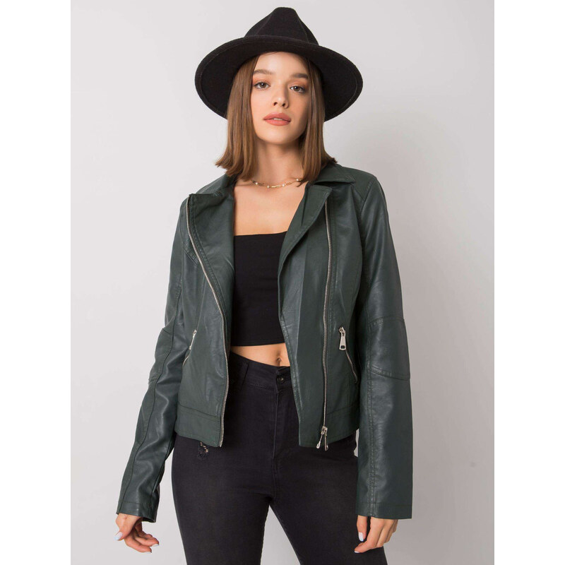 BASIC Tmavo zelený dámsky koženkový krivák -NM-DE-KR-G88.15X-green 25914694