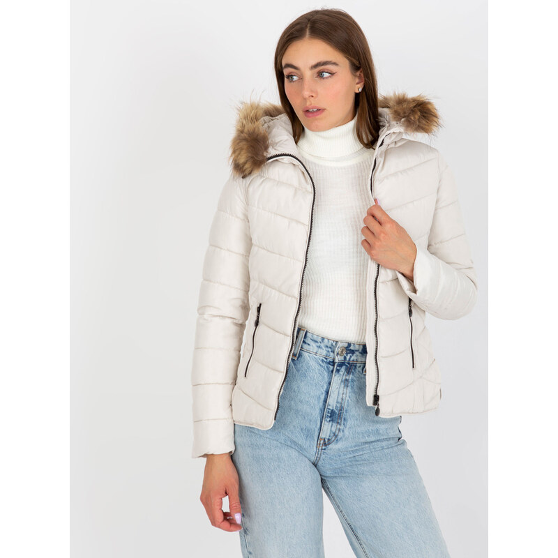 MINORITY Biela krátka prešívaná bunda -NM-KR-P22-6627.18P-white 66146735