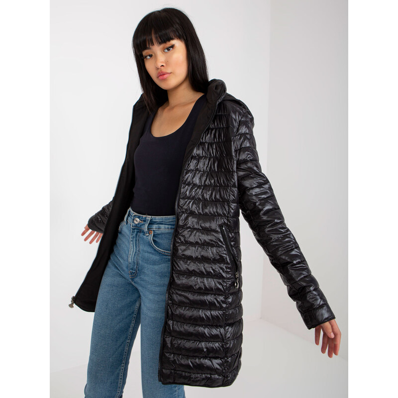 MINORITY Čierna lesklá prešívaná bunda NM-KR-P22-6206-1.70P-black 66150438