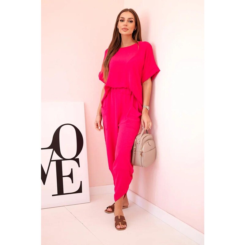 MladaModa Viskózová tepláková súprava model 5920 fuksiová 63014045