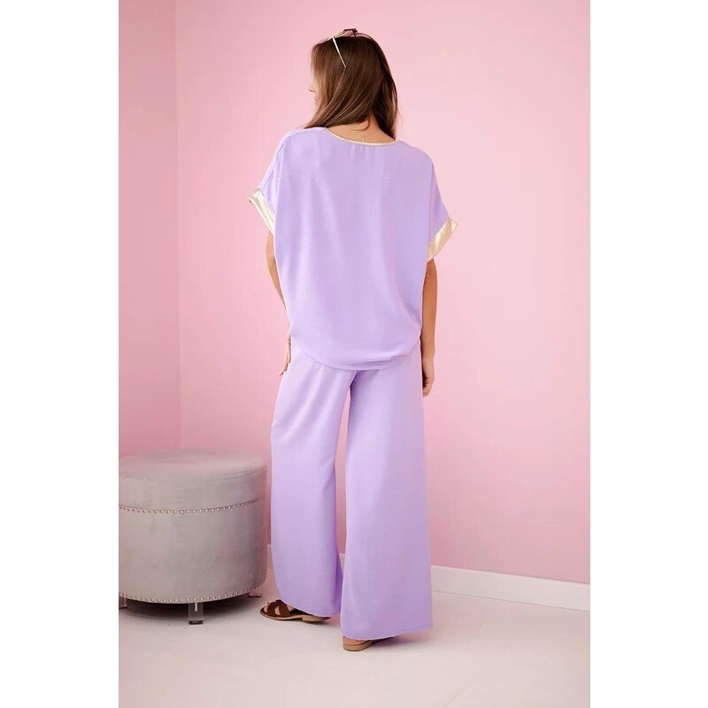 MladaModa Viskózový komplet so zlatým lemovaním model 5444-1 farba 63014049