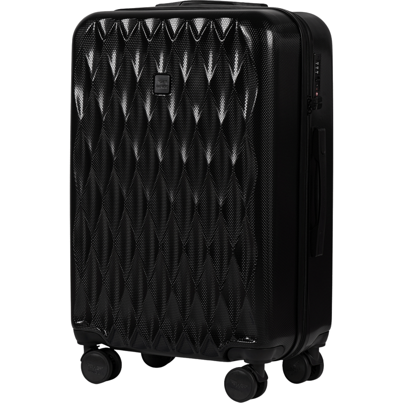 WINGS Čierny cestovný kufor s krúteným vzorom GOLDEN EAGLE veľ. M 62909749