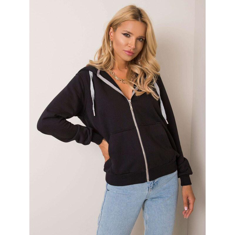 BASIC Čierna dámska mikina na zips RV-BL-5769.99P-black 19048221