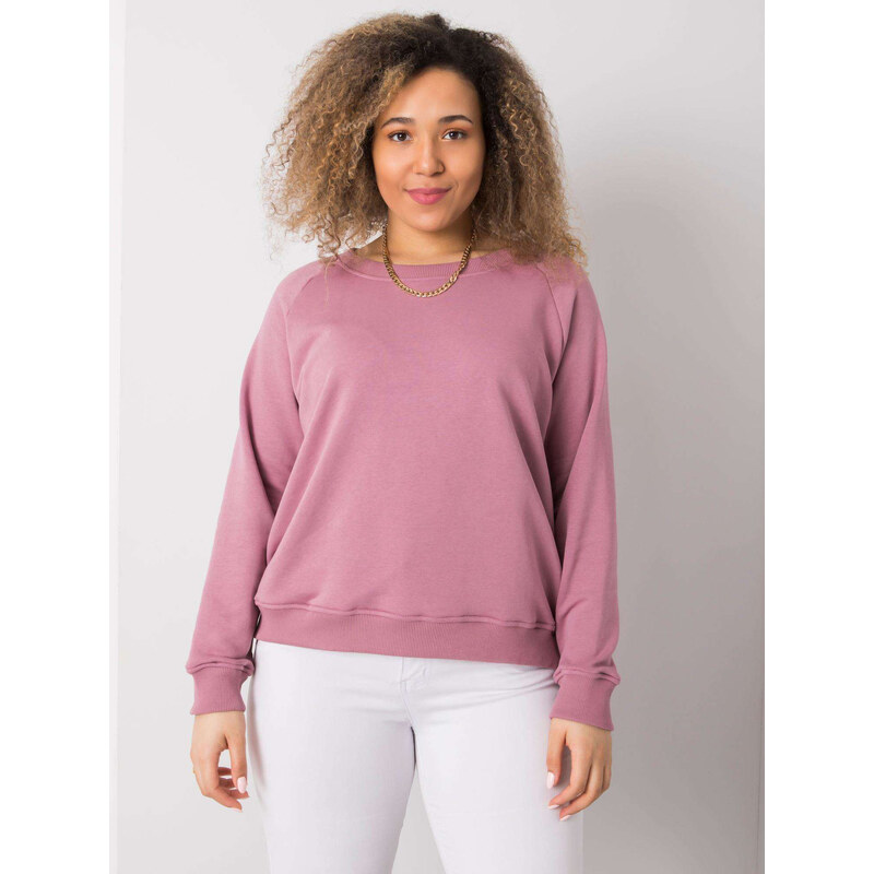 BASIC Staroružová mikina s raglánovými rukávmi RV-BL-6326.02X-old rose 23096602