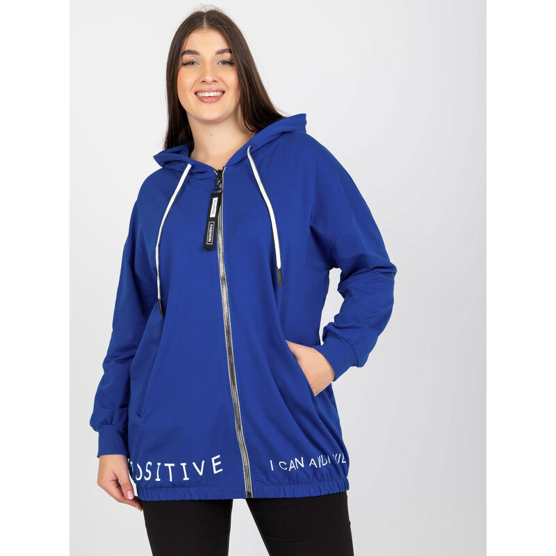 RELEVANCE Modrá mikina na zips -RV-BL-8302.78-dark blue 57950975