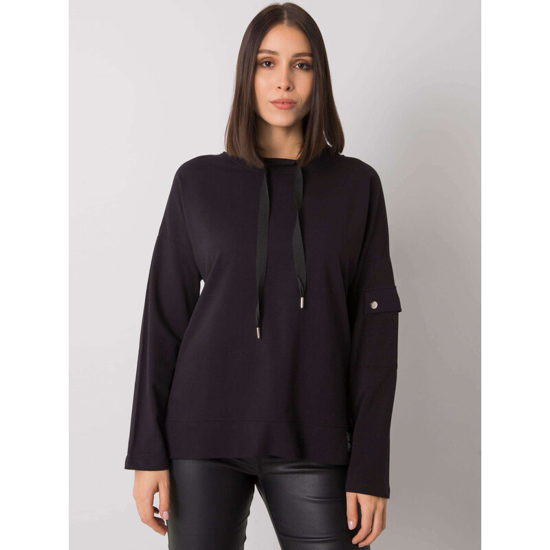 RELEVANCE Čierna dámska mikina bez kapucne RV-BZ-7228.64-black 57948720