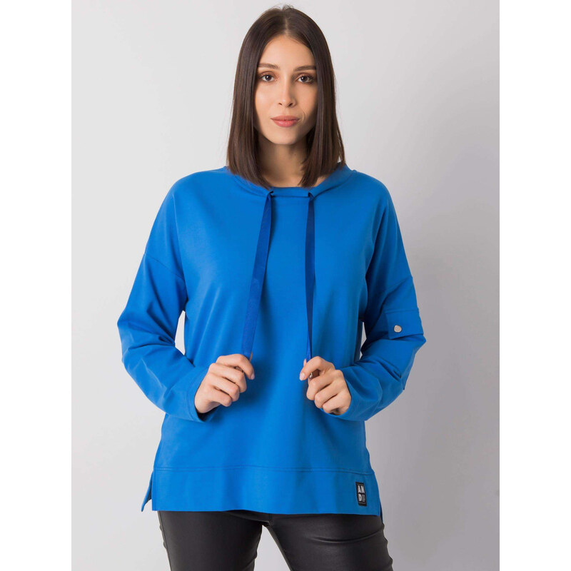 RELEVANCE Modrá dámska mikina bez kapucne RV-BZ-7228.64-blue 57948716