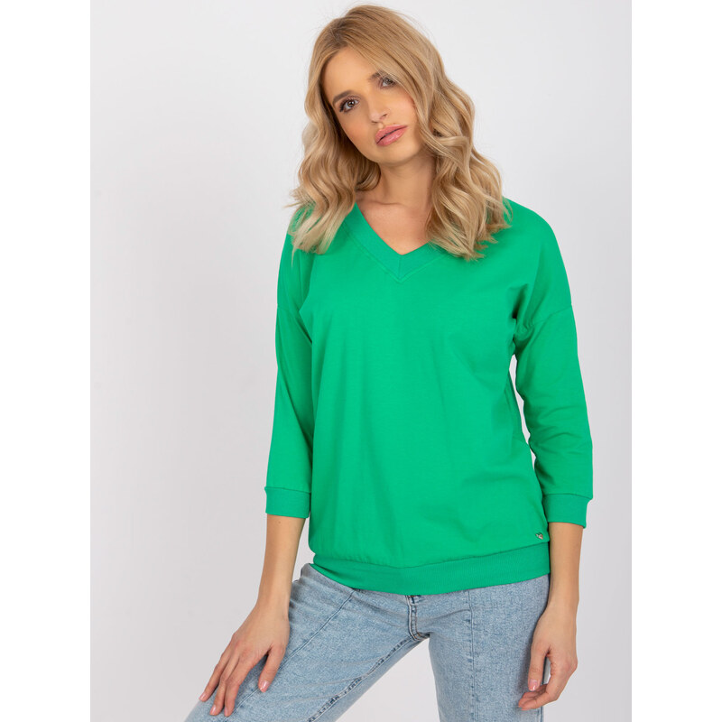 BASIC FEEL GOOD Zelená basic blúzka Olivia -RV-BZ-7542.41X-green 30335432
