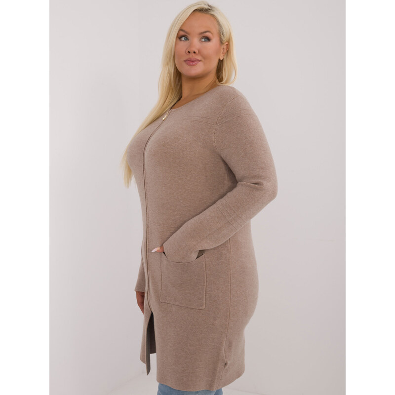 P-M Dámsky sveter Plus Size PM-SW-PM793.01 s vreckami 65626634